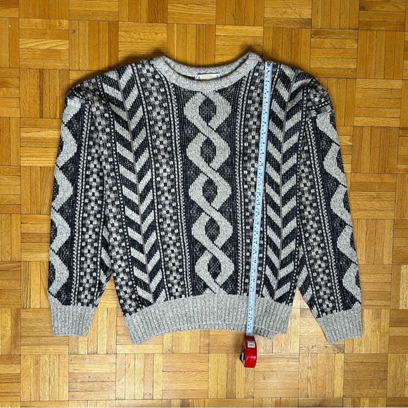 London Fog Vintage 1990's Grey Large Knitted Sweater - Picture 5 of 5